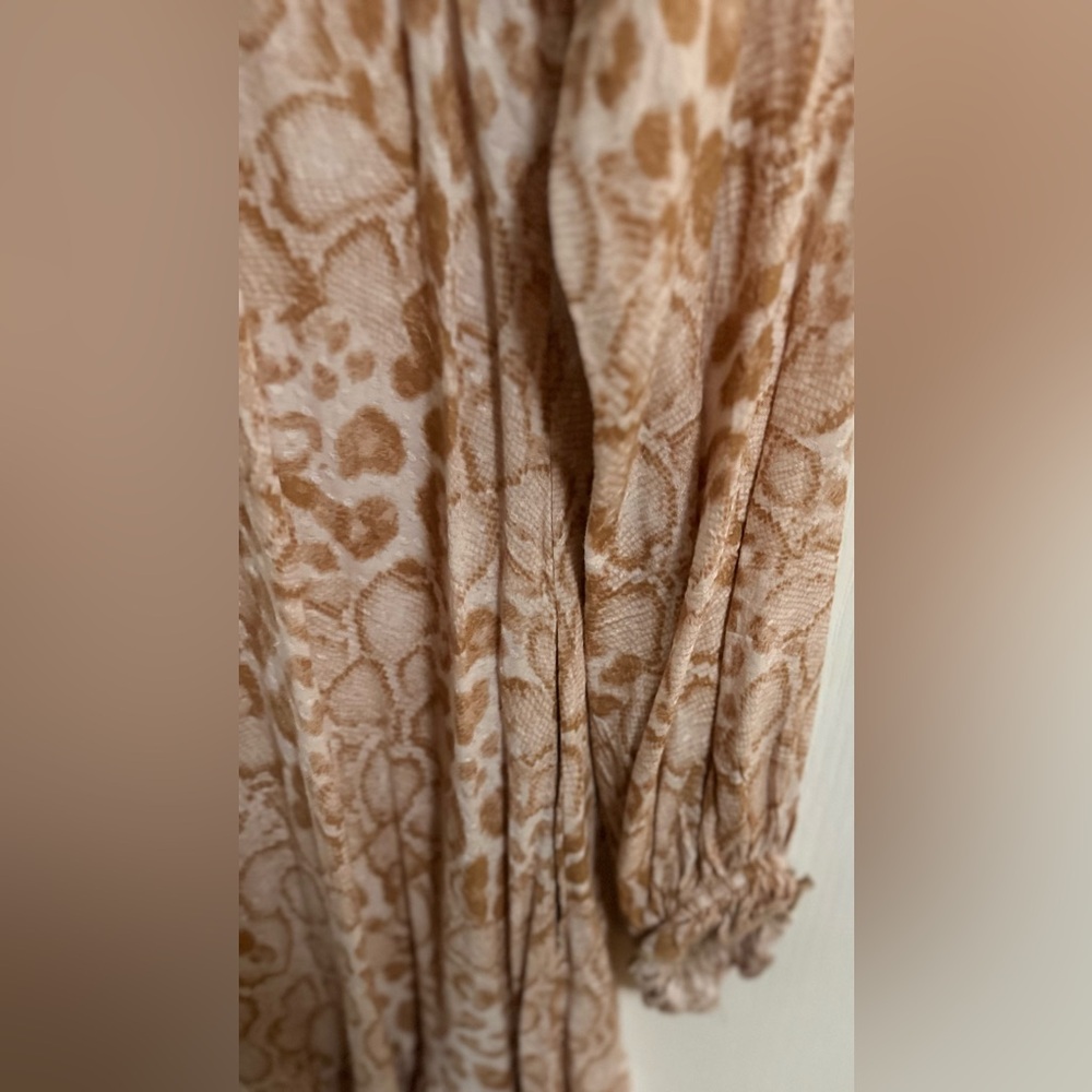 Women's‎ Show Me Your MuMu Brown Cream Print Maxi Dress. Size Small. - Picture 3 of 5